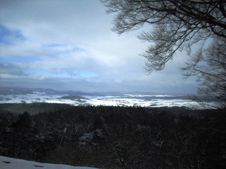 Winterliche Aussicht vom Christenberg nach Nordwesten